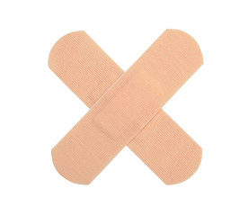 Medical plaster isolated on white