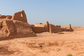 View of the Gaochang ruins near the city of Turpan, Xinjiang, China