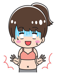 Obraz premium Hungry young woman