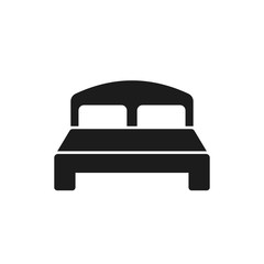 Bed icon. Flat design. Vector. Isolated.
