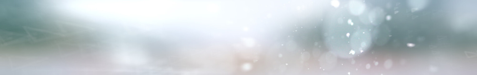 abstract narrow long background / glowing blurred winter background, snowflakes on a blurred multicolored background, abstraction winter