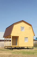 Fototapeta na wymiar Small suburban wooden house