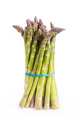 Fresh asparagus isolated on the white background