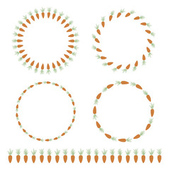 Carrot Easter wreaths and border