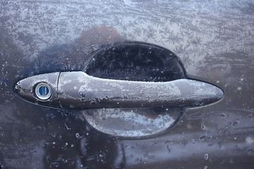 Fototapeta premium winter car trip / northern europe, scandinavia winter road by car