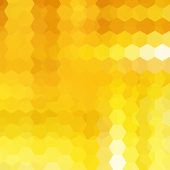Abstract background consisting of yellow hexagons. Geometric design for business presentations or web template banner flyer. Vector illustration