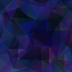 Obraz premium Abstract mosaic background. Triangle geometric background. Design elements. Vector illustration. Dark blue color.