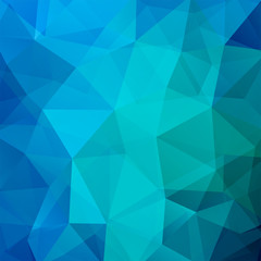 Background made of blue triangles. Square composition with geometric shapes. Eps 10