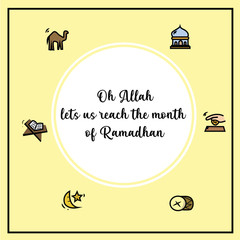 Ramadan Kareem Greeting Card Vector Template Design Illustration