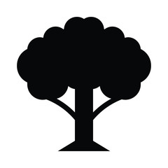 A black and white silhouette of a tree