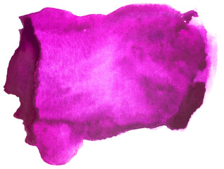 stain with watercolor magenta paint