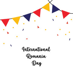 Fototapeta premium International Romania Day Vector Template Design Illustration