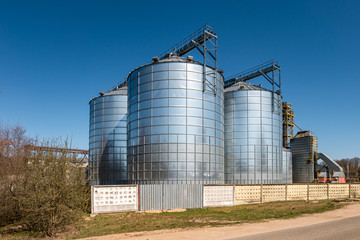 agro-processing plant for processing and silos for drying cleaning and storage of agricultural products, flour, cereals and grain