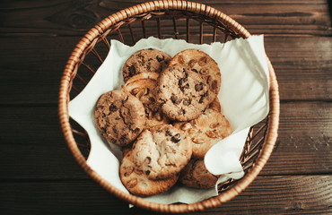 Homemade Chocolate Chip Cookies Ready to Eat.