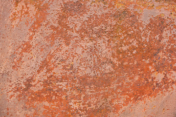 Old with crack and rusty metal surface