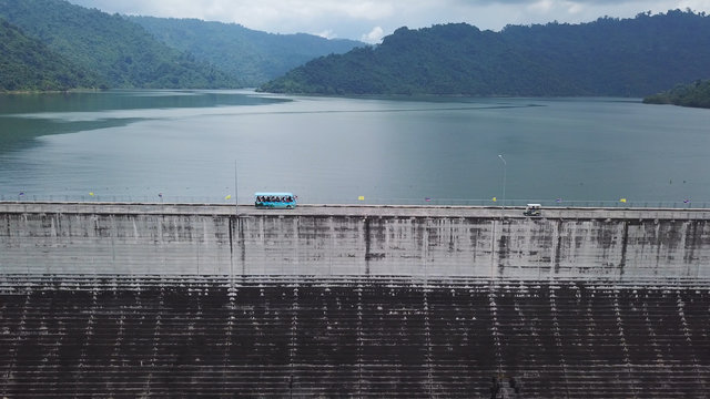 Khun Dan Prakan Chon Dam in Nakhon Nayok,Thailand