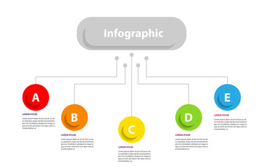 infographic 5 step presentation, infographic linear circle