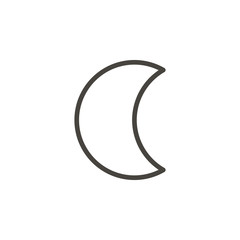 Moon, shadow vector icon. Element of weather for mobile concept and web apps illustration. Thin line icon for website design and development. Vector icon