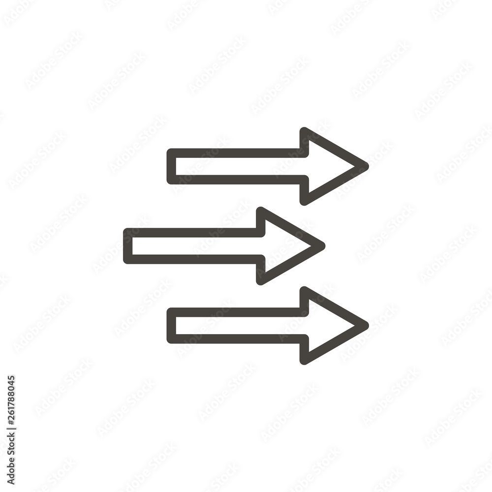 Poster arrow, right, wind vector icon. element of weather for mobile concept and web apps illustration. thi