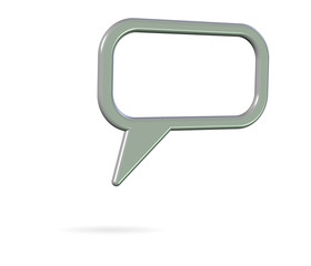Naklejka premium 3d speech bubble on white background