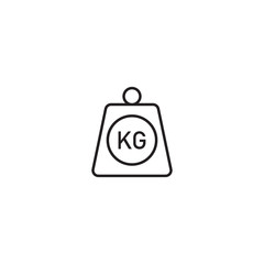 Kilogram vector icon flat style isolated on white background