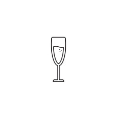Drink glass vector icon isolated on white background
