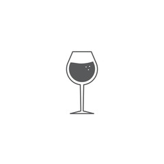 Drink glass vector icon isolated on white background