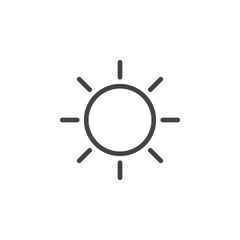 Sun vector icon. Element of weather for mobile concept and web apps illustration. Thin line icon for website design and development. Vector icon