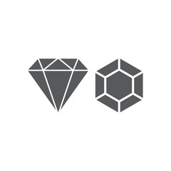 Diamond line icon, outline vector sign, linear style pictogram isolated on white. Gemstone symbol, logo illustration.