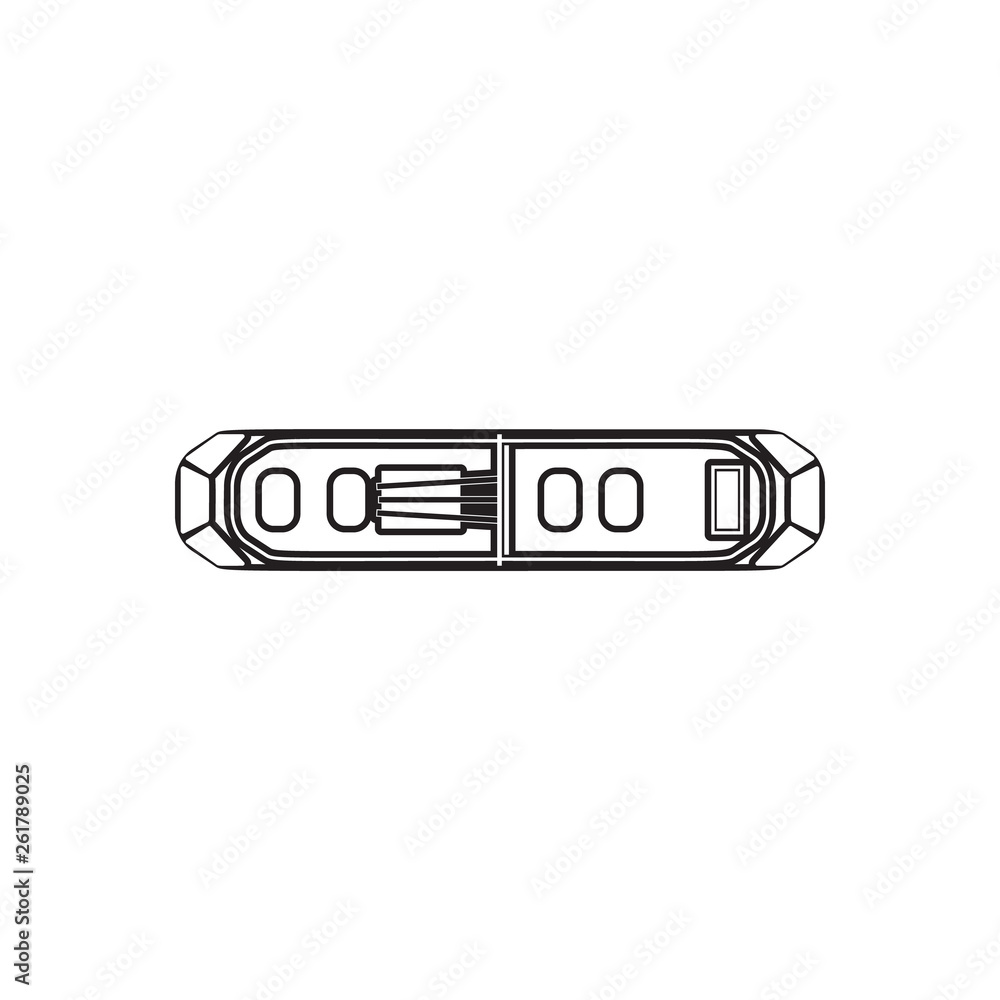 Poster tram icon. element of transport view from above for mobile concept and web apps icon. outline, thin 
