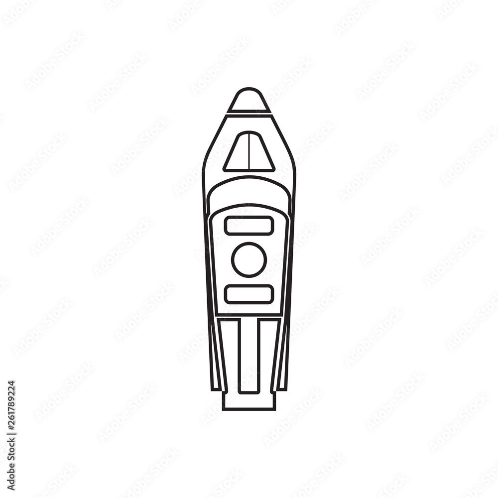 Poster luxury yacht icon. element of transport view from above for mobile concept and web apps icon. outlin