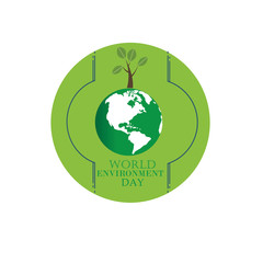 World environment day. World environment day concept. Green Eco Earth. World environment day vector illustration. World environment day background. world environment day card. - Vector