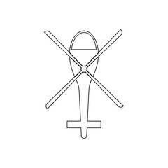 helicopter icon. Element of Transport view from above for mobile concept and web apps icon. Outline, thin line icon for website design and development, app development