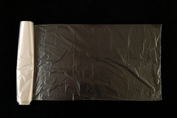 Transparent refrigerator bag on black background, 100pcs thin fridge bag,