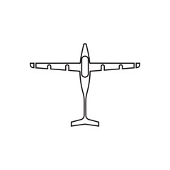 aircraft icon. Element of Transport view from above for mobile concept and web apps icon. Outline, thin line icon for website design and development, app development