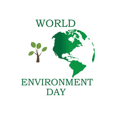 World environment day. World environment day concept. Green Eco Earth. World environment day vector illustration. World environment day background. world environment day card. - Vector