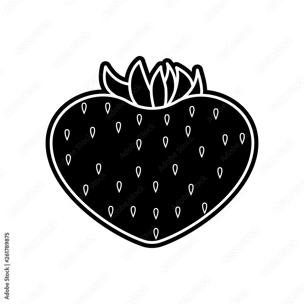 Poster strawberries in the shape of heart icon. element of valentine for mobile concept and web apps icon. 