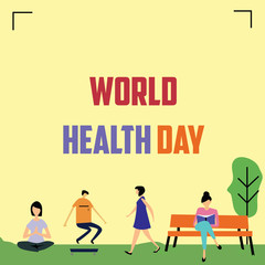 World Health Day Vector Template Design Illustration