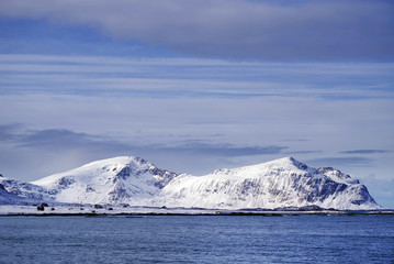 Sandbotnen landscape in Lofoten Archipelago, Norway