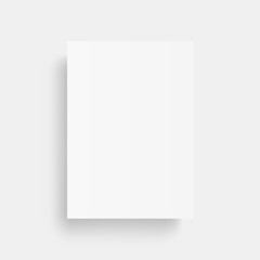 A4 paper page mockup isolated on white background. Vector illustration