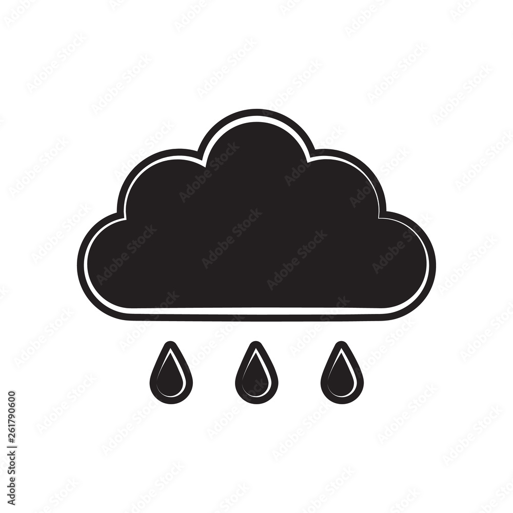 Poster rain sign icon. element of weather for mobile concept and web apps icon. outline, thin line icon for