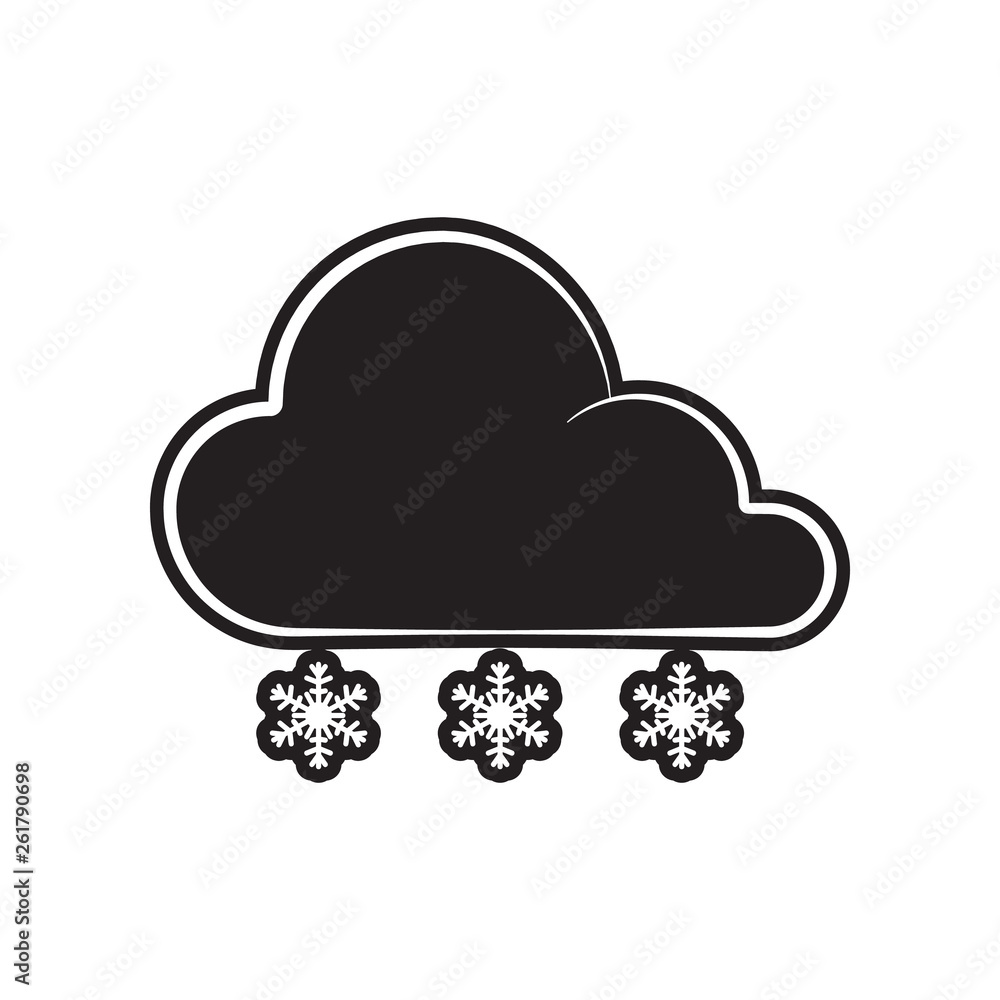 Poster sign weather snow icon. element of weather for mobile concept and web apps icon. outline, thin line 