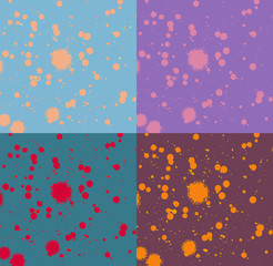 Collage of four squares in multi colors