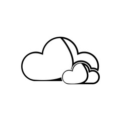 clouds sign icon. Element of Weather for mobile concept and web apps icon. Outline, thin line icon for website design and development, app development