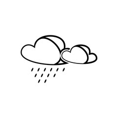 clouds and rain sign icon. Element of Weather for mobile concept and web apps icon. Outline, thin line icon for website design and development, app development