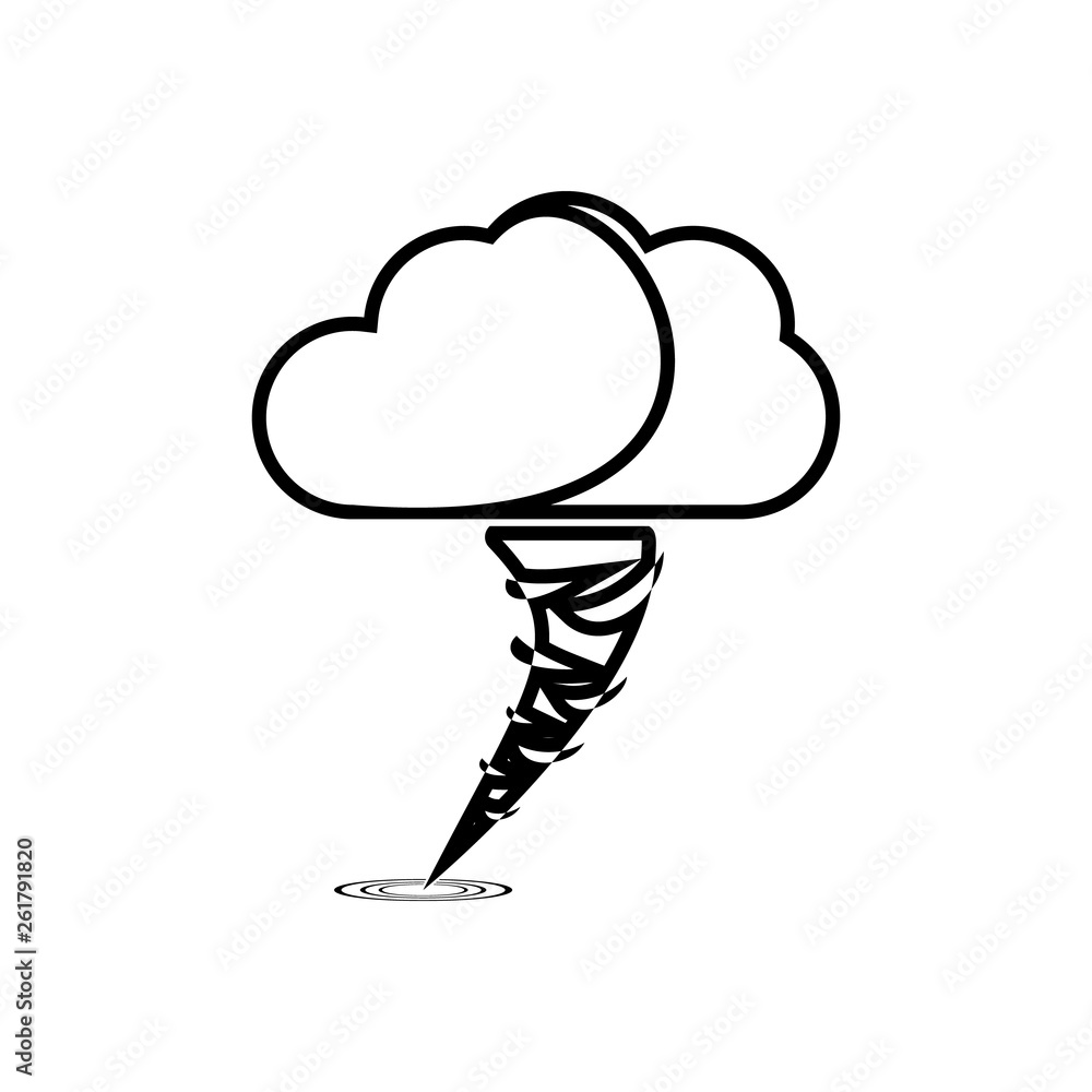 Poster hurricane sign icon. element of weather for mobile concept and web apps icon. outline, thin line ico