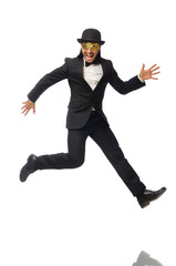 Funny man isolated on white background