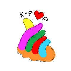 Korean pop music K-pop love sign hand gesture