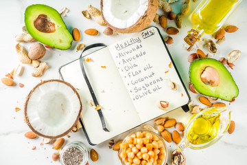 Healthy vegan fat food sources