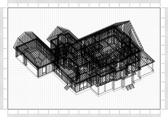 farm house Architect Blueprint 